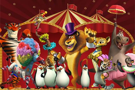 Os animais se juntam ao circo