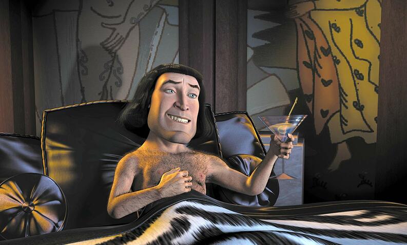 Lord Farquaad na cama