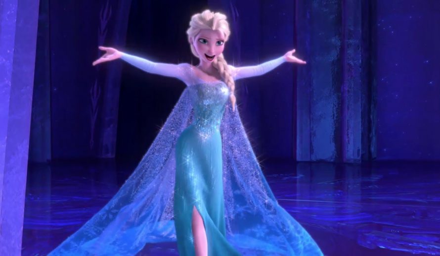 Elsa no castelo de gelo