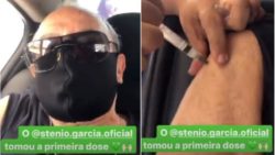 Stênio Garcia é vacinado contra Covid-19 no Rio de Janeiro