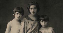 As irmãs Lispector: Tania (esquerda), Leia (centro) e Clarice, em 1927