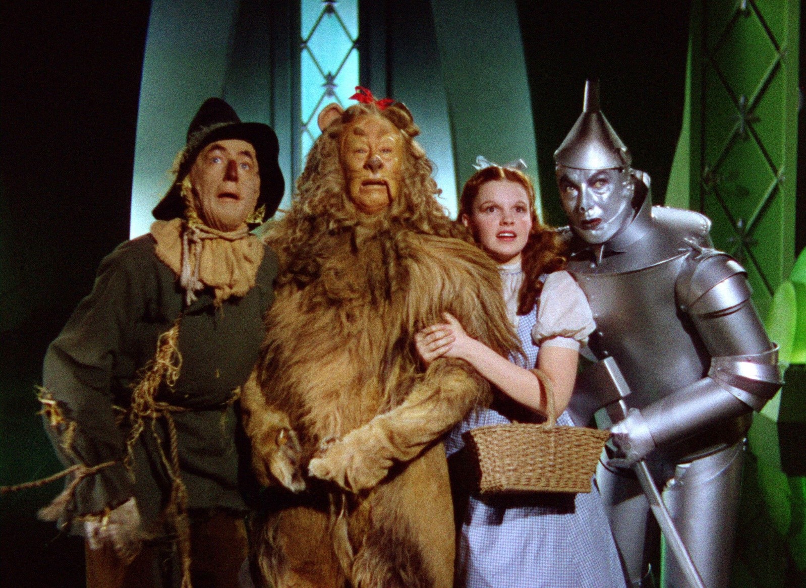 O espantalho, o leao covarde,Dorothy e o homem de lata
