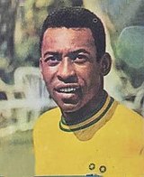 Carta colecionável de Pelé produzida pela Panini para a Copa de 1970