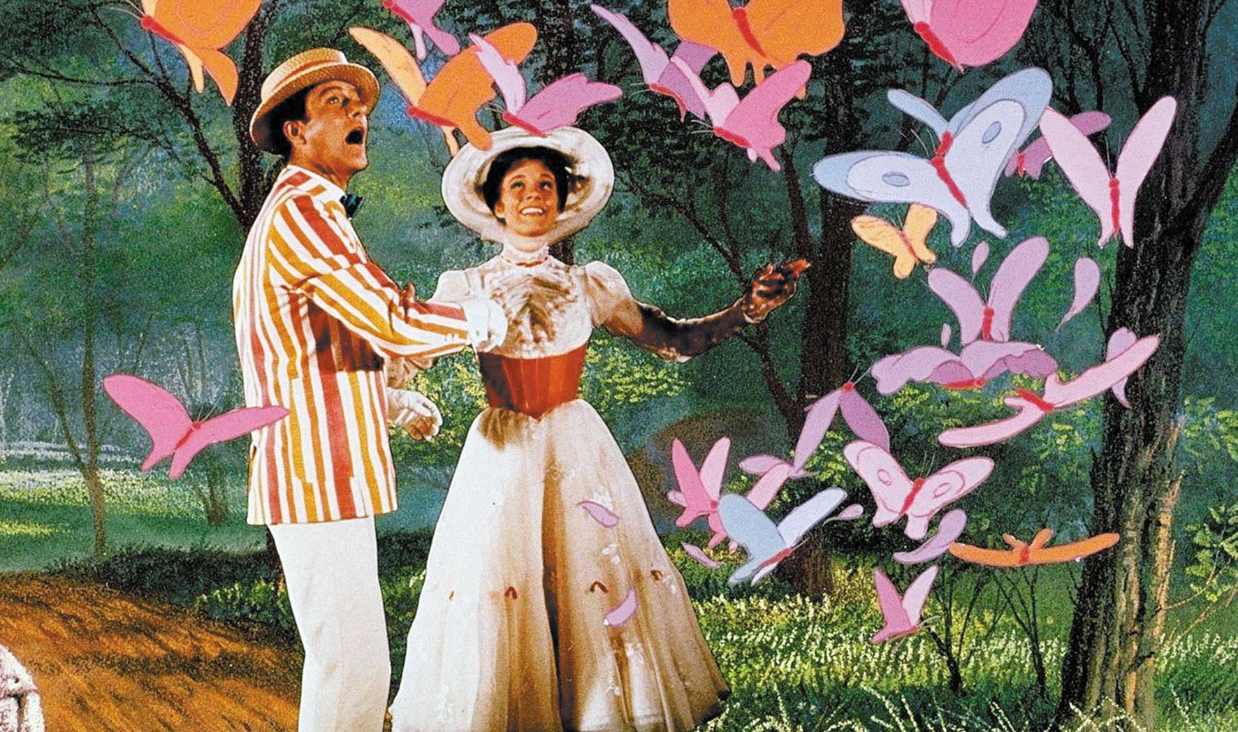 Mary Poppins e Bert cantando
