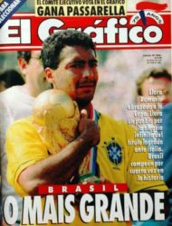 Romário na capa do Jornal El Gráfico em 1994.