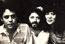 Chico Buarque, Geraldo Azevedo e Elba Ramalho em foto de 1980