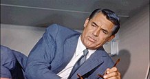 Cary Grant, dos poucos atores favoritos de Hitchcock, com quem fez diversos filmes.