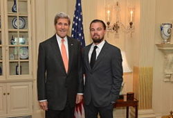 Leonardo DiCaprio e John Kerry em 2014.