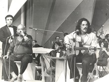 Vinicius de Moraes e Toquinho, 1973. Arquivo Nacional.