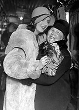 Garbo e sua mãe, Anna Gustafsson, fotografadas durante uma viagem nos EUA em 1939